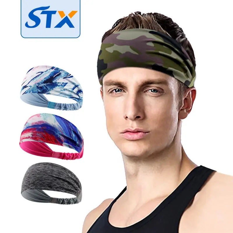 Shuntaixinベンダー卸売ユニセックス新しいヘッドバンドバルクスウェットバンドヘアバンドワークアウトジムランニングスポーツ弾性ヨガヘアバンド