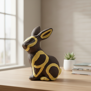 Décoration de <span class=keywords><strong>lapin</strong></span> en <span class=keywords><strong>papier</strong></span> mâché recyclé GRS pour Pâques - Product Image 2