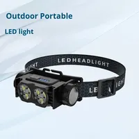 Pêche de nuit en plein air Maintenance par aspiration magnétique Lampe de travail LED rechargeable Lampe torche Lampe frontale
