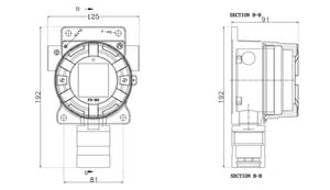เครื่องตรวจจับก๊าซคงที่ Hilong MON-OF-FS-80 ตรวจจับก๊าซพิษ ก๊าซไวไฟ และก๊าซออกซิเจนในพื้นที่อันตราย มาตรฐาน IP65 - Product Image 3
