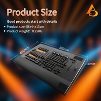 AICPOSE Équipement de Scène Professionnel Ma Illuminate Contrôleur DMX Console Wing DMX 512 avec Flight Case