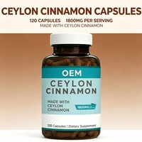 Capsules de cannelle de Ceylan OEM ODM 1800 mg – Favorise la santé – Étiquettes personnalisées d'usine