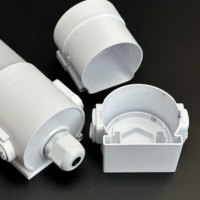 Kit de boîtier de lampe LED étanche IP65 en polycarbonate, design moderne, à dégagement rapide, pour éclairage linéaire LED carré