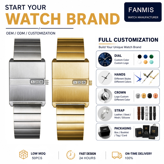 Square Unisex Sport Simple Creative No-Hands Minimalist Quartz Watch Fashion Retro Waterproof Wristwatch with Date Display