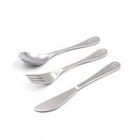 Ensemble de couverts pas cher (cuillère, fourchette, couteau) en acier inoxydable, style classique, populaire pour les restaurants, style sud-américain