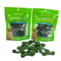Friandises à mâcher en forme de brosse pour chiens - Saveur bœuf, à base de légumes, sans céréales, riches en protéines pour la santé digestive et les dents