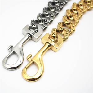 Collar de perro de cadena grande al por mayor collar de perro de lujo diseños de cadena de oro collar de perro chapado en oro - Product Image 6