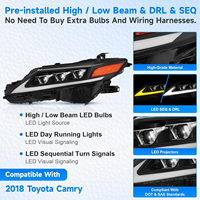 Conjunto de Faros Delanteros LED Modificados para Toyota Camry 2018-2023 XV70, Repuesto de Faros Delanteros para Automóvil, Suministro de Fábrica de Autopartes