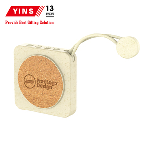 Altoparlante Wireless Magnetico Portatile Ecologico in Paglia di Grano e Sughero, Design Adesivo <span class=keywords><strong>per</strong></span> Mini Frigo, Logo Personalizzato, Regalo Promozionale di Tendenza - Product Image 6