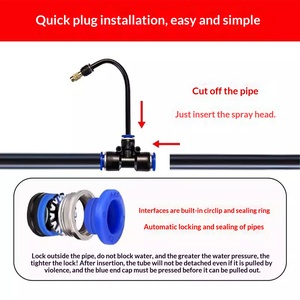 Tubo PE DaringFish <span class=keywords><strong>per</strong></span> Irrigazione <span class=keywords><strong>a</strong></span> <span class=keywords><strong>Goccia</strong></span> Automatica con Tubo Capillare e Micro-Spruzzatore <span class=keywords><strong>per</strong></span> Irrigazione di Fiori e Giardini, Nero - Product Image 2