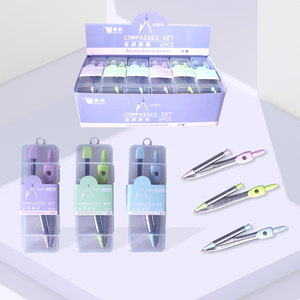 CR-159 Kit de géométrie mathématique en gros pour usine, 2 pièces, compas de dessin multifonctionnels en plastique pour l'école - Product Image 2