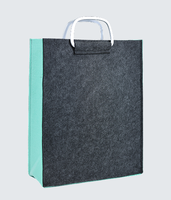 Sac à main en feutre personnalisé avec motif de lettres, fermeture à bouton pression, sac à main en feutre doux, réutilisable, taille moyenne, sac de voyage, sac de shopping, sac cadeau WELL BAGS