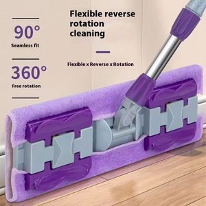 ไม้ม็อบไมโครไฟเบอร์สำหรับทำความสะอาดพื้นในบ้านไม้ถูพื้นแบบแบน - Product Image 2