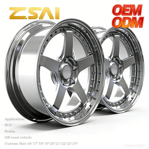 Jantes en alliage d'aluminium 2 pièces 18 19 20 21 22 24 pouces 5x120 5x112, jantes de voiture forgées avec lèvre polie sur mesure pour <span class=keywords><strong>BBS</strong></span> <span class=keywords><strong>LM</strong></span> - Product Image 1