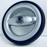 Roue de poussette pour animaux de compagnie de 6 pouces roue en mousse pu en plastique pour chariot de poussette pour animaux