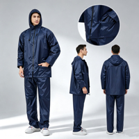 Imperméable respirant en polyester pour moto, pour homme adulte, avec poignets à double couche, pour la conduite en extérieur