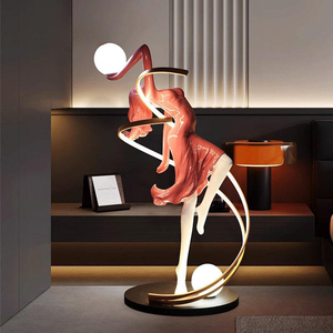Lampadaire LED <span class=keywords><strong>de</strong></span> Luxe Nordique en Résine, Sculpture Artistique <span class=keywords><strong>Danseuse</strong></span>, Design Original et Créatif pour Chambre, Salon, Hôtel - Product Image 1