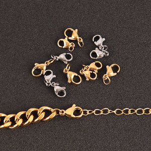 30pcs ואקום 18k מצופה זהב נירוסטה 316l clips עבור תכשיטים עשיית diy שרשרת diy - Product Image 5