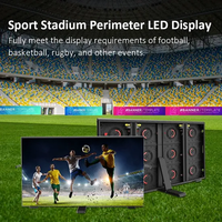 Affiche numérique imperméable à l'eau de 1600x900mm LED pour le tableau de bord de périmètre de stade de football IP65 évaluant les écrans publicitaires de TV 6500 nits