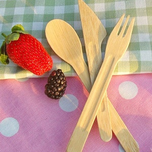 Nhà Hàng Dùng Một Lần Gỗ Bạch Dương Đồ Dùng Giá Rẻ Thìa Gỗ & Dforks - Product Image 5