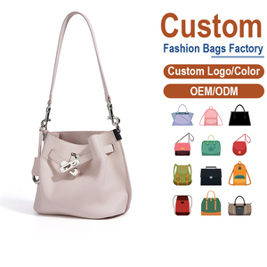 Sac seau mini en cuir véritable de vachette, style vintage, tendance printemps-été, antivol, pour trajets quotidiens, porté épaule ou croisé - Product Image 1