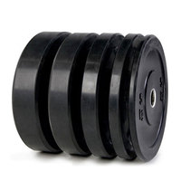 Plaques de musculation en caoutchouc noir avec logo personnalisé, 5-25 kg, écologiques, étiquette privée, OEM ODM, fabricant de plaques de musculation