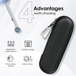 กล่องใส่แปรงสีฟันสำหรับ <span class=keywords><strong>Oral</strong></span> <span class=keywords><strong>B</strong></span> / <span class=keywords><strong>Oral</strong></span>-<span class=keywords><strong>B</strong></span> <span class=keywords><strong>Pro</strong></span> / Philips Sonicare / Aquasonic, กันกระแทก, กันน้ำ, กระเป๋าเก็บของขนาดกะทัดรัด - สีดำ - Product Image 6