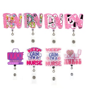Personalizzato all'ingrosso personalizzato infermiera RN Badge reel Scrub Life CNA Badge Reel <span class=keywords><strong>accessori</strong></span> per <span class=keywords><strong>infermiere</strong></span> - Product Image 4