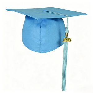 Chapeau <span class=keywords><strong>de</strong></span> graduation carré en satin noir mat tissé, avec pompon, pour diplôme universitaire, directement <span class=keywords><strong>de</strong></span> l'usine - Product Image 2
