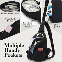 Nouveau sac de poitrine antivol RFID pour femmes, sac de sport léger à bandoulière, sac de voyage imperméable multi-poches pour l'extérieur