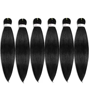 Private Label Hot Water Setting 58 Colors Different Length Pre Stretched Layered End Braiding Hair In Stock