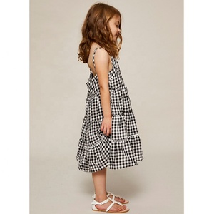 Wholesale Custom <strong>Mini</strong> <strong>Me</strong> Family Matching Dress Gingham Linen Mom and Daughter <strong>Outfit</strong> Matching Dress - Product Image 3