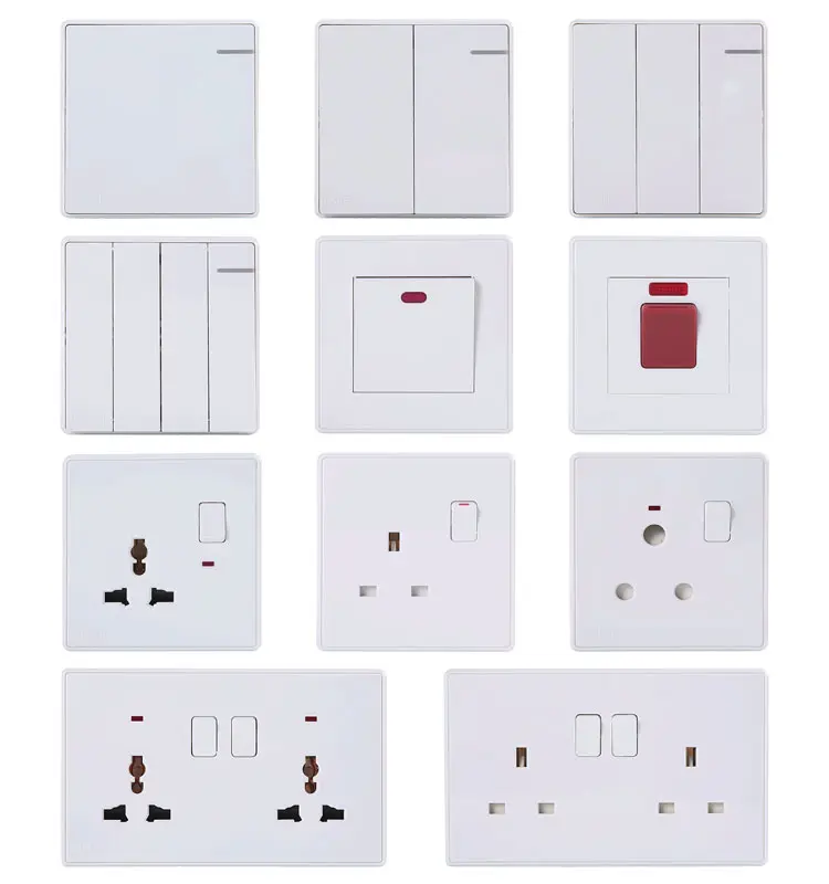 A10 220~240V 16A wall light switch socket electrical wall switches 2 Gang 1 Way tuya wall switch wifi switces
