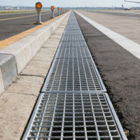 Grille de drainage extérieure en acier au carbone zingué, fabriquée en usine, avec protection anticorrosion pour couvercles de puits