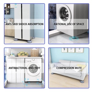Nouvelles patins anti-vibration pour machine à laver, pieds en caoutchouc, tapis anti-bruit universel pour meubles - Product Image 5