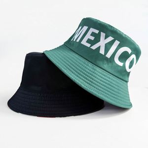 メンズメキシコ国旗柄バケットハット、海外貿易ファッション、レディース両面春夏アウトドア日よけ帽子 - Product Image 2