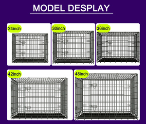 36 "42" 48 "Opvouwbare Ijzeren Hondenkennel Stapelbare Opvouwbare Metalen Gestapelde Hondenkooi Voor Grote Groothandel Hondenkooien - Product Image 2