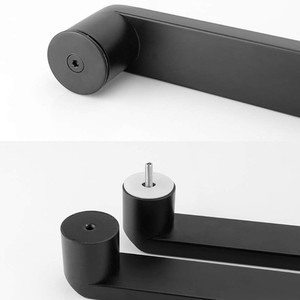 Poignée de porte coulissante en forme de L Huahu Black en acier inoxydable pour cabine de douche - Product Image 5