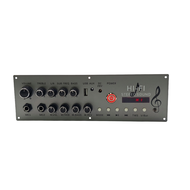 HL-A1010 28V Karaoke Audio Amplifier Board  TWS Dual MIC Echo Treble Bass Control Stereo HiFi Amp Module