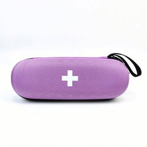 Estuche médico personalizado de EVA rígido, a prueba de golpes, para viaje, caja de almacenamiento portátil de EVA morada para 2 plumas Epi Pen y bolsa de hielo para insulina - Product Image 1