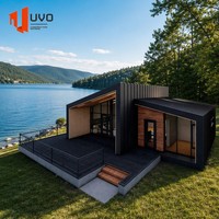 Casa Modular Prefabricada UVO, Villa de Lujo para Resort, Vivienda Adicional en el Patio Trasero, Cabaña Airbnb, Techo Inclinado, Certificación CE, AS, NZS para EE. UU. y Australia