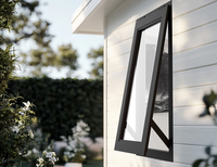 Fenêtre à auvent moderne en aluminium avec moustiquaire intégrée et verre Low-E pour cuisine et salle de bain