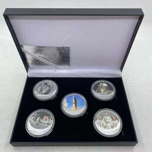 Moneda Conmemorativa de la Aeronáutica Espacial, Recuerdo del Apolo, Aterrizaje Lunar, Astronauta, Moneda de Plata Metálica en Venta - Product Image 4