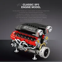 Reobrix 33016 SP3 Motorizado, Modelo de Simulación de Motor, Bloques de Construcción con Accionamiento Eléctrico, Piezas Técnicas de Automóviles, Juguetes de Regalo, 1240 Piezas