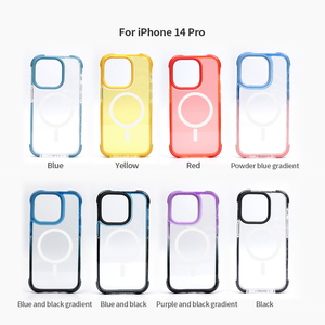 Coque magnétique pour <span class=keywords><strong>Apple</strong></span> 14, nouvelle coque anti-jaunissement, transparente, dégradée, magnétique, antichoc pour iPhone 14 15 16 Pro - Product Image 6