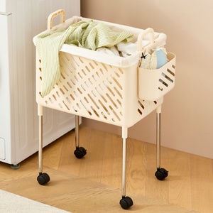 Cesto para Ropa Sucia sin Necesidad de Doblar, Cesto para Ropa y Juguetes, Plástico PP Multifuncional, Cestas de Almacenamiento con Ruedas y Asas - Product Image 2