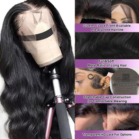 Body Wavy Wear and Go Perruques sans colle Cheveux humains alignés sur les cuticules et prédécoupés bruts 5x5 HD Perruques de cheveux brésiliens prédécoupées sans colle