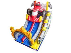 Scivolo Gonfiabile Gigante a Tema Pista di Formula Uno, Castello Gonfiabile Formula - Product Image 5