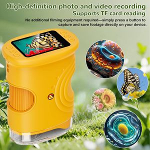 Kit de Ciencias Educativas para Niños Pequeños, Microscopio de Bolsillo con Luz LED, Lupa para Niñas y Niños, Regalos de Cumpleaños - Product Image 5