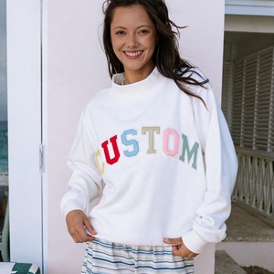Sudadera con Capucha Extra Grande de Algodón para <span class=keywords><strong>Mujer</strong></span>, Bordada Personalizada, Suéter de Cuello Redondo de Diseño, Personalización Unisex con Logotipo - Product Image 2
